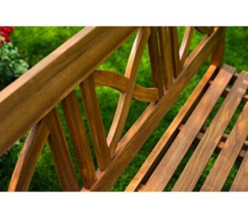 Dehner Parkbank Malmoe 3-Sitzer, ca. 166 x 99 x 62 cm, FSC Akazienholz, geölt, natur - 