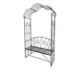 Dehner Rosenbank Mila, ca. 241 x 135 x 48 cm, Metall, anthrazit -