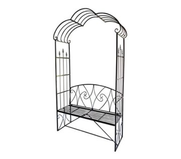 Dehner Rosenbank Mila, ca. 241 x 135 x 48 cm, Metall, anthrazit -