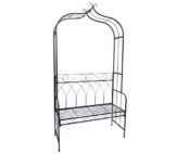Dehner Rosenbank Sonja, ca. 223 x 115.5 x 45.5 cm, braun, Metall -