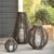 Dehner Solarlaterne Rattan, 25 cm, mit LED-Flacker Kerze - 