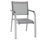 Dehner Stapelsessel Dallas, ca. 88 x 60 x 60 cm, Alluminium, silber -