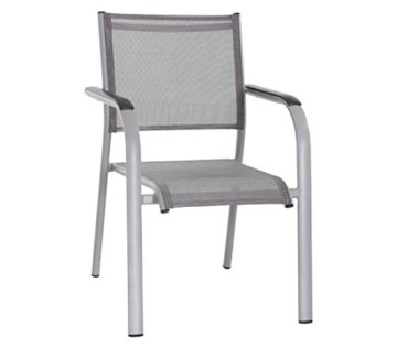 Dehner Stapelsessel Dallas, ca. 88 x 60 x 60 cm, Alluminium, silber -