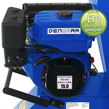 DENQBAR Gartenhäcksler / Gartenschredder mit 11 kW (15 PS) Benzinmotor - 