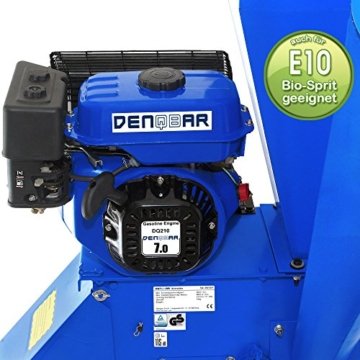 DENQBAR Gartenhäcksler / Gartenschredder mit 5,1 kW (7 PS) Benzinmotor - 