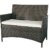 EBS® Polyrattan Gartenmöbel set Gartengarnitur Sitzgruppe Lounge Garnitur 1 Tisch 3 Stühle Weiß Sitzkissen - 