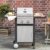 Edelstahl Gasgrill Barney von Grillsome! BBQ Grillwagen mit klappbaren Seitenteilen, Edelstahl-Gehäuse und Gusseisen-Grillrost inkl. Thermometer - 