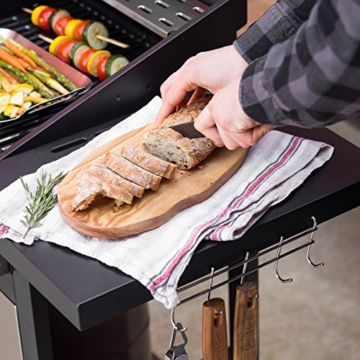 Edelstahl Gasgrill Barney von Grillsome! BBQ Grillwagen mit klappbaren Seitenteilen, Edelstahl-Gehäuse und Gusseisen-Grillrost inkl. Thermometer - 