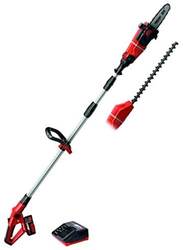 Einhell Akku Hochentaster und Heckenschere GE-HC 18 Li T Set Power X-Change (Lithium Ionen, 18 V, Teleskop, Schnittlänge Kettensäge 170 mm, Heckenschere 400 mm, inkl. 3,0 Ah Akku und Ladegerät) -
