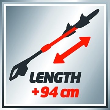 Einhell Akku Hochentaster und Heckenschere GE-HC 18 Li T Set Power X-Change (Lithium Ionen, 18 V, Teleskop, Schnittlänge Kettensäge 170 mm, Heckenschere 400 mm, inkl. 3,0 Ah Akku und Ladegerät) - 