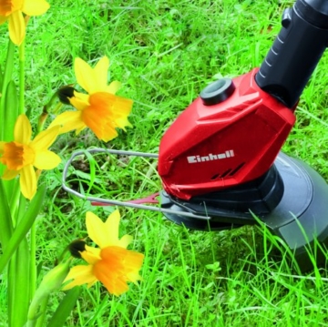 Einhell Akku Rasentrimmer GE-CT 18 Li Solo Power X-Change (Lithium Ionen, 18 V, 240 mm Schnittkreis, 20 Kunststoffmesser, ohne Akku und Ladegerät) - 