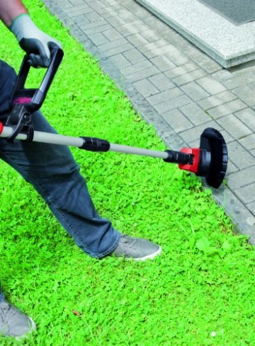 Einhell Akku Rasentrimmer GE-CT 18 Li Solo Power X-Change (Lithium Ionen, 18 V, 240 mm Schnittkreis, 20 Kunststoffmesser, ohne Akku und Ladegerät) - 