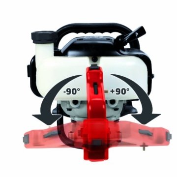 Einhell Benzin Heckenschere GE-PH 2555 A (0,85 kW, 1,2 PS, 550 mm Schnittlänge, 28 mm Zahnabstand, inkl. Auto Choke und Primer, drehbarer Handgriff) - 