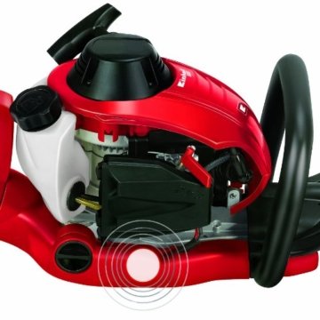 Einhell Benzin Heckenschere GE-PH 2555 A (0,85 kW, 1,2 PS, 550 mm Schnittlänge, 28 mm Zahnabstand, inkl. Auto Choke und Primer, drehbarer Handgriff) - 