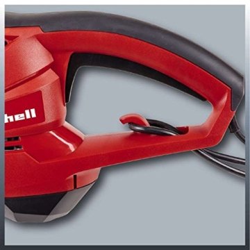Einhell Elektro Heckenschere GC-EH 5550 (550 Watt, 500 mm Schnittlänge, 26 mm Zahnabstand, Schnittgutsammler) - 