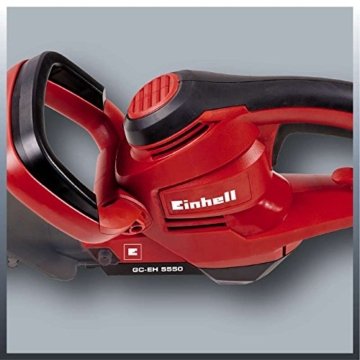 Einhell Elektro Heckenschere GC-EH 5550 (550 Watt, 500 mm Schnittlänge, 26 mm Zahnabstand, Schnittgutsammler) - 
