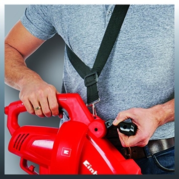 Einhell Elektro Laubsauger Laubbläser GC-EL 2500 E (2500 W, bis 240 km/h, 40 L Fangsack, Drehzahlregulierung, Tragegurt) - 