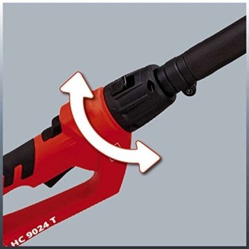 Einhell Elektro Stab-Heckenschere/-Säge GC-HC 9024 T (900 W, 20 cm Schwertlänge Kettensäge, 48 cm Schwertlänge Heckenschere, Zusatzhandgriff, verstellbarer Tragegurt) - 