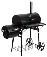 El Fuego Holzkohlegrill/Smoker Dakota, Schwarz, 122x133x66 cm -
