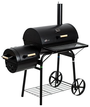 El Fuego Holzkohlegrill/Smoker Dakota, Schwarz, 122x133x66 cm -
