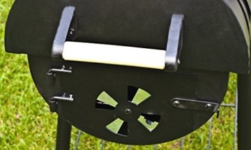 El Fuego Holzkohlegrill/Smoker Dakota, Schwarz, 122x133x66 cm - 