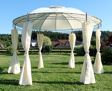 Eleganter Gartenpavillon 3,5 Meter Durchmesser mit 6 Vorhängen Modell: 7073-A von AS-S -