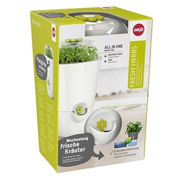 Emsa 515565 Kräutertopf Fresh Herbs Grow, weiß - 