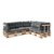 [en.casa] Palettenkissen - 11-teilig - Sitzpolster + Rückenkissen [hellgrau] Paletten-Sofa In/Outdoor - 