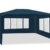 Festzelt blau Maui 3x4m Farbauswahl Seitenwände Rundbogenfenster Verankerbar Partyzelt Pavillon 12qm - 