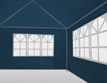 Festzelt blau Maui 3x4m Farbauswahl Seitenwände Rundbogenfenster Verankerbar Partyzelt Pavillon 12qm - 