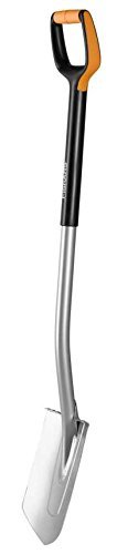 Fiskars XactTM Gärtnerspaten, spitz,  Größe L  (für Anwender zwischen 175-195 cm Größe) , Schwarz -