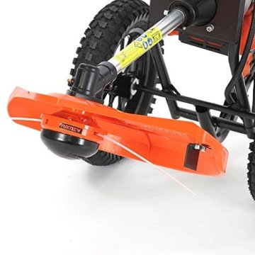 FUXTEC Benzin Motorsense auf Rädern FX-FSR152 mit 52 cc, großen Lufträdern und 3 PS Leistung Trimmer Rasentrimmer Freischneider fs Faden 2-Takt - 