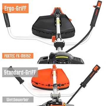 FUXTEC Benzin Motorsense FX-MS152 mit 52 cc, 2in1 Multitool , Profi-Tragegurt und 3 PS Leistung Trimmer Rasentrimmer Freischneider fs Faden 2-Takt, getestet in der Oberklasse mit Note 1,4 Easy Starter - 