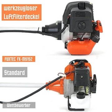 FUXTEC Benzin Motorsense FX-MS152 mit 52 cc, 2in1 Multitool , Profi-Tragegurt und 3 PS Leistung Trimmer Rasentrimmer Freischneider fs Faden 2-Takt, getestet in der Oberklasse mit Note 1,4 Easy Starter - 
