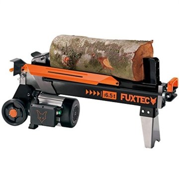 FUXTEC Holzspalter 6,5 t FX-HS16 liegend mit 230V Hydraulikspalter Langholzspalter Brennholzspalter 6,5 tonnen - 