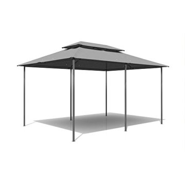 Garten Pavillon 3x4m inkl. Seitenwänden Wasserdicht Partyzelt Grau/Anthrazit - 