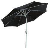 Gartenfreude Sonnenschirm, Durchmesser 270 cm, UV 50+, 270 x 270 x 245 cm, schwarz, 4900-1000-102 -