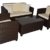 Gartenmöbel Garten Lounge Sitzgruppe Rattan Cannes brown - 
