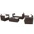 Gartenmöbel Garten Lounge Sitzgruppe Rattan Cannes brown -