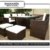 Gartenmöbel PolyRattan Essgruppe Tisch mit 8 Stühlen & 4 Hocker DEUTSCHE MARKE -- EIGNENE PRODUKTION Garten Möbel incl. Glas und Sitzkissen Ragnarök-Möbeldesign braun - 