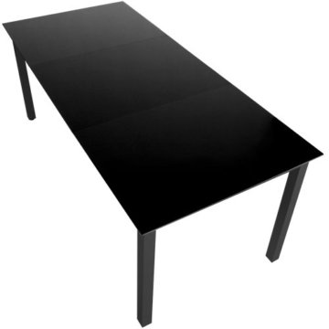 Gartentisch Glastisch Beistelltisch Aluminium (Farbwahl) - 190x87cm - 