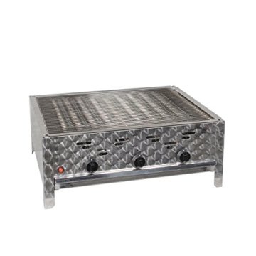 Gasgrill 12 kW mit Grillrost 3-flammig Gasgrill Grill Gastrobräter Profigrill Verein -