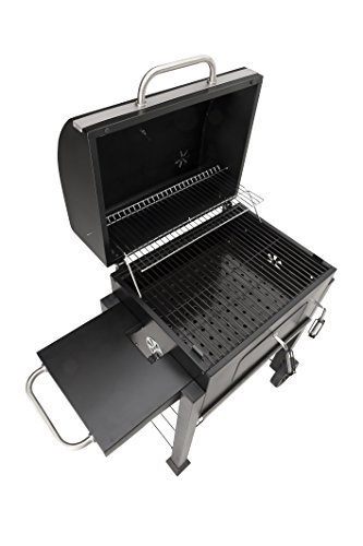 Grillchef by Landmann Holzkohle - Grillwagen Komfort, Schwarz, 106 x 63 x 114 cm - 