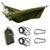 HAWK Outdoor Ultra-light Reise-Hängematte aus Fallschirm-Seide 200kg Traglast Set mit Befestigung - 2 Karabiner und 2 Seile - Reise, Camping, Garten, Trekking, Strand, Travel-Hammock -