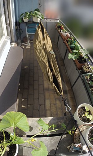 HAWK Outdoor Ultra-light Reise-Hängematte aus Fallschirm-Seide 200kg Traglast Set mit Befestigung - 2 Karabiner und 2 Seile - Reise, Camping, Garten, Trekking, Strand, Travel-Hammock - 