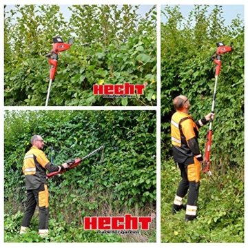 HECHT Elektro-Heckenschere 675 Teleskop-Strauch-Schere (750 Watt, Schnittlänge von 510 mm, ausziehbarer Teleskopstiel) - 