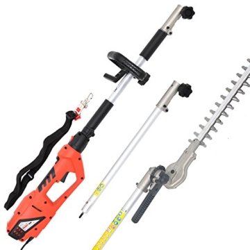 HECHT Elektro-Heckenschere 695 Teleskop-Strauch-Schere (900 Watt, inkl. Aufsatz-Verlängerung (50 cm) Gesamtlänge bis 2,50 m, Schnittbreite: 410 mm) - 