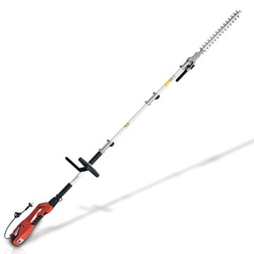 HECHT Elektro-Heckenschere 695 Teleskop-Strauch-Schere (900 Watt, inkl. Aufsatz-Verlängerung (50 cm) Gesamtlänge bis 2,50 m, Schnittbreite: 410 mm) - 