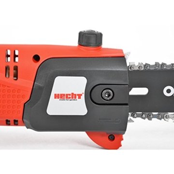 HECHT Elektro-Hochentaster 975 W Astkettensäge Profi-Astsäge (750 Watt, Schwertlänge: 24 cm, Teleskop bis 4,5 m) - 