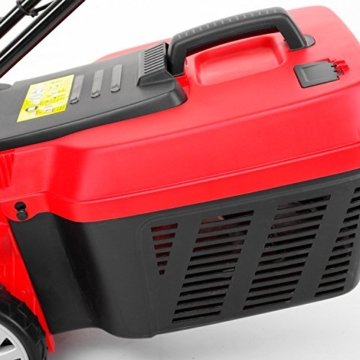 HECHT Elektro-Rasenmäher 1434 Elektro-Mäher (1400 Watt, 34 cm Schnittbreite, 3-fache Schnitthöhenverstellung 25-65 mm, 35 L Fangsack) - 